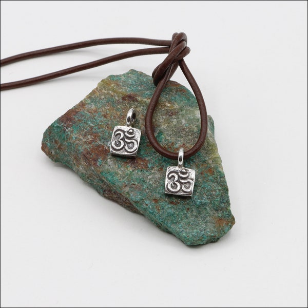 HP092 ~ Hill Tribe Silver Tiny Om Charm ~ Price per Piece