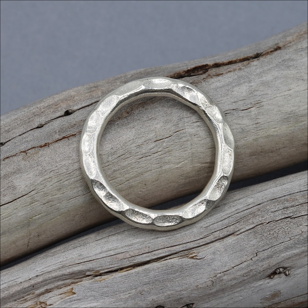 HP114 ~ Hill Tribe Silver Medium Hammered Ring ~ Price Per Piece