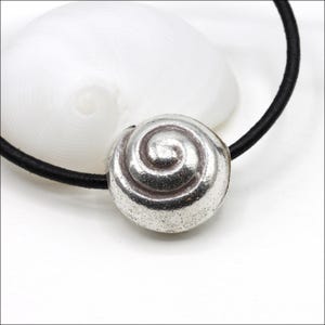 HB060 ~ Hill Tribe Silver Bead, Large Shell Bead, Puffy Round Bead, 14mm around, Price per Bead