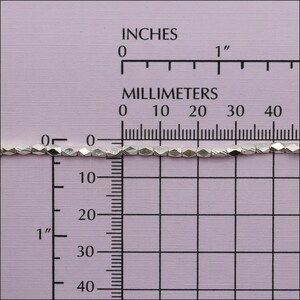 HSTR17 ~ Hill Tribe Silver Bead Strand, Faceted Spacer Beads, 5.7mm x 3mm, 3 inch strand, Approximately 13 beads ~ Price per Strand image 4