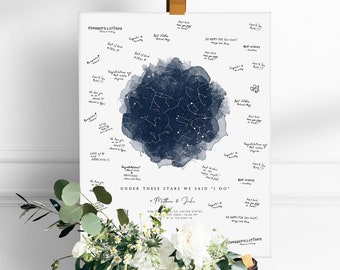 Sky When We Get Married Personalized Wedding Guestbook Watercolor Wedding Guest Book Day We Got Married Alternative Wedding Guest Book