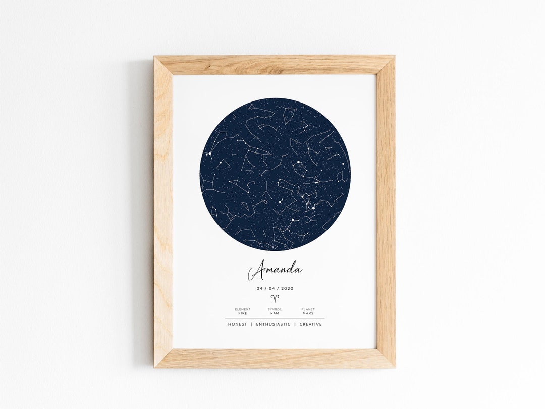 The Night Day You Were Born Custom Constellation Star Map Personalized ...