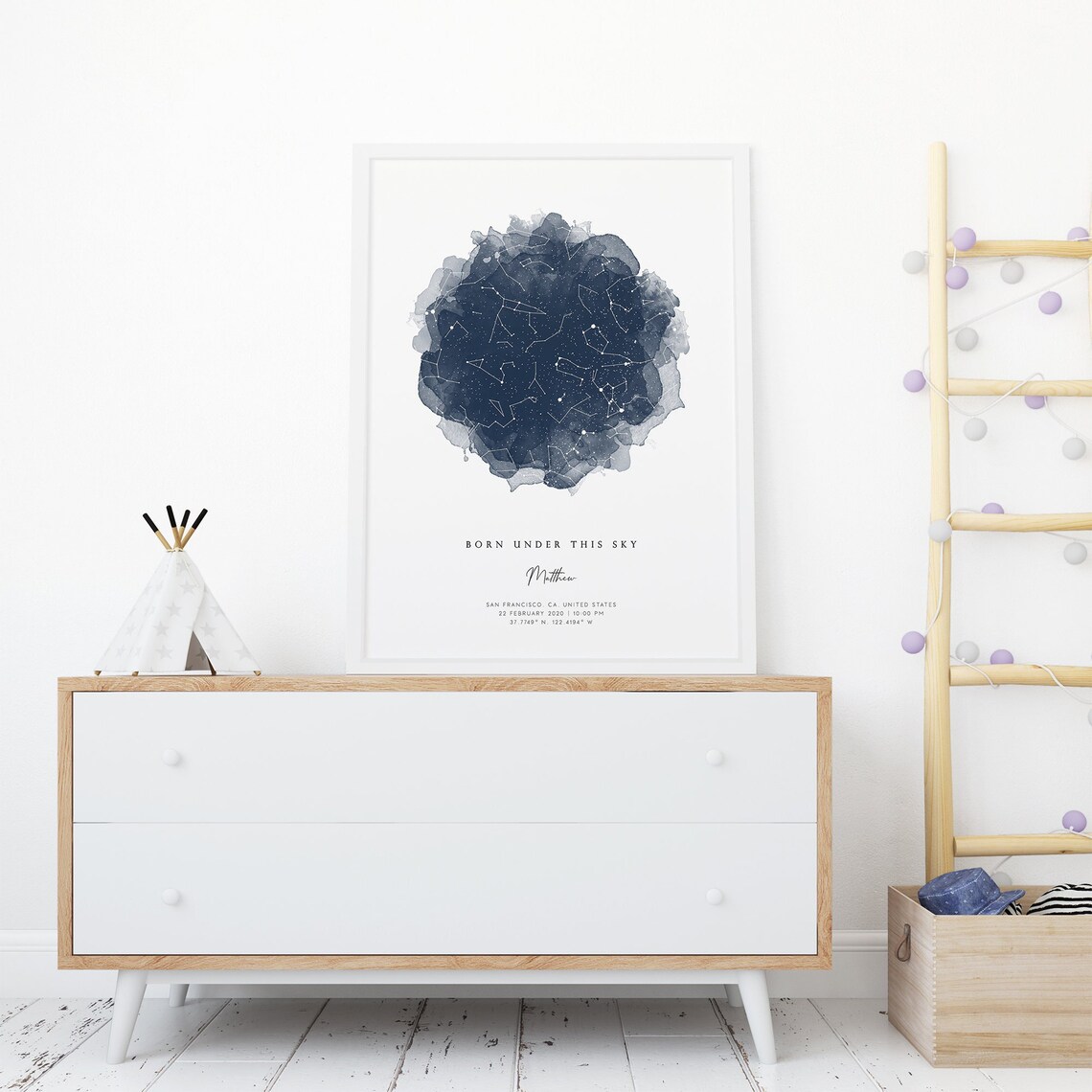 Night Sky the Day When You Were Born Star Map by Date 1st - Etsy
