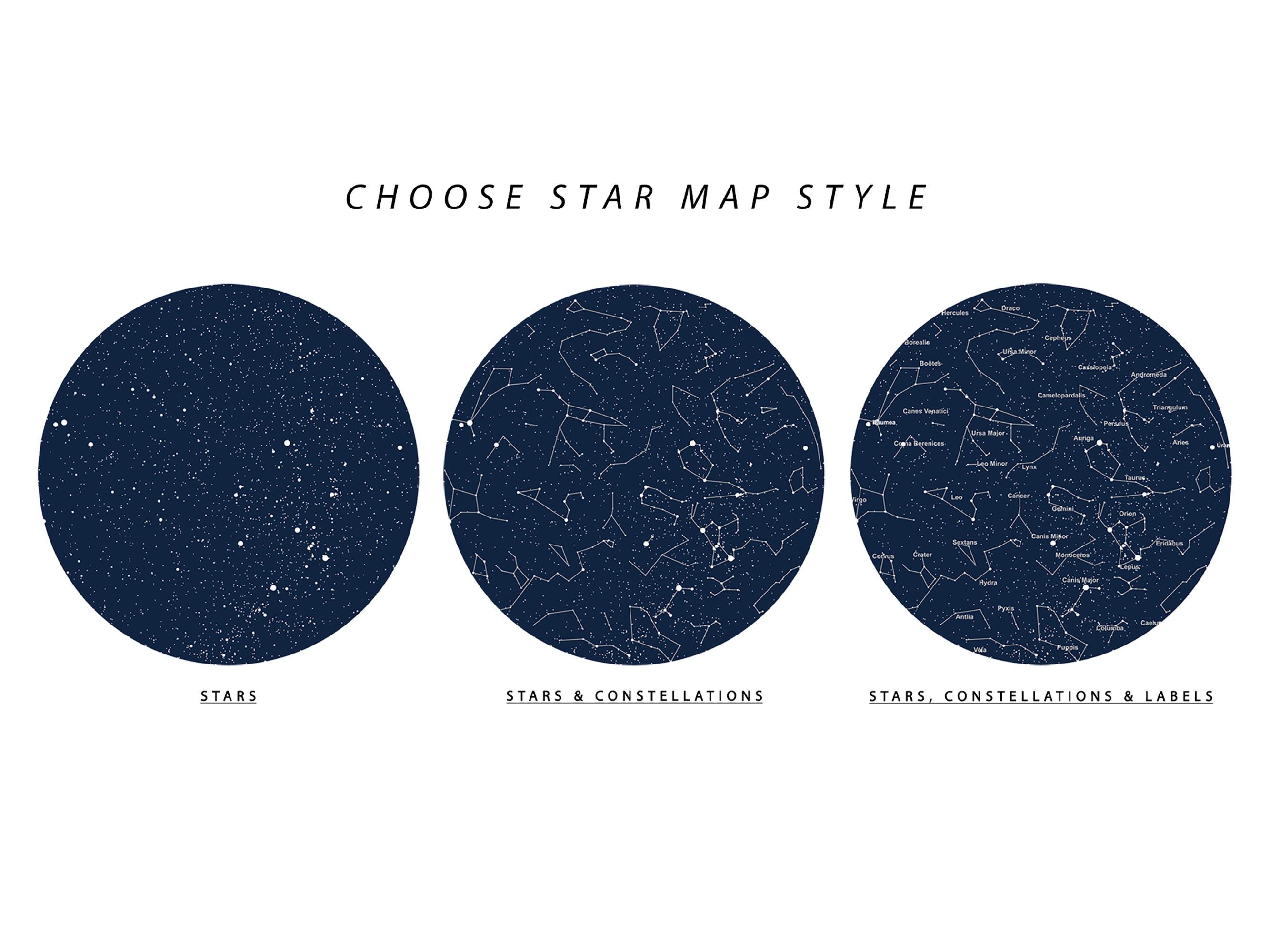 The Night Day You Were Born Custom Constellation Star Map Personalized ...