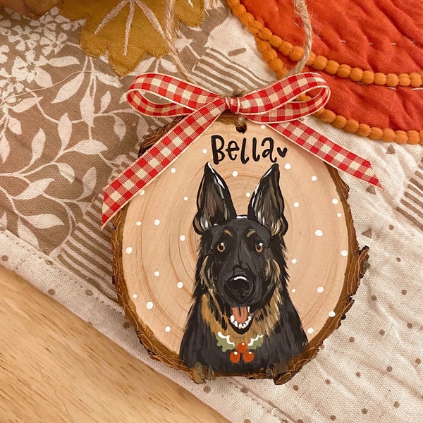 Pet Portrait Ornament, Hand Painted Custom Pet Ornament, Custom Wood Pet Ornament, Personalized Pet Portrait, Memorial pet Ornaments