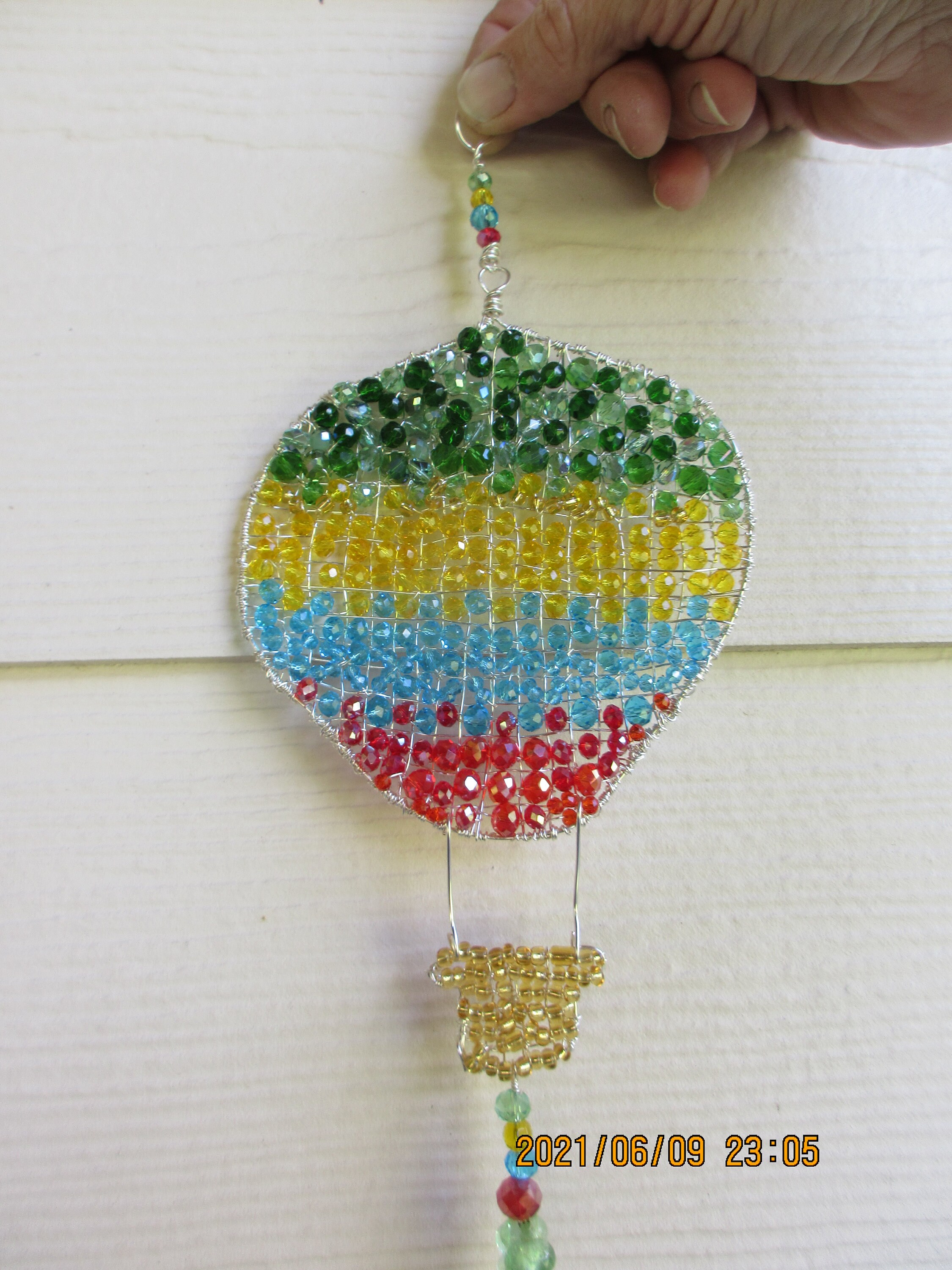 Beaded Hot Air Balloon Suncatcher Etsy.de