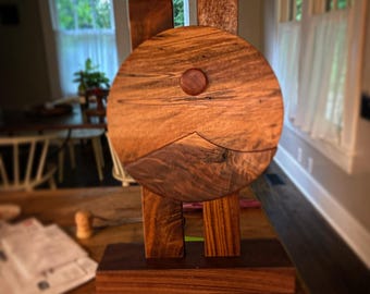 Escultura de madera hecha a mano: Amanecer, Vista del Oeste Americano