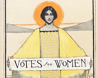 Votes for Women Vintage Print - 1913 Art Nouveau Suffragette Movement Historical Political Painting