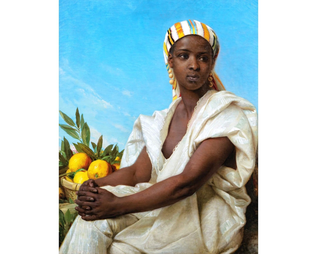 Vintage African American Art Portrait of a Black Woman Emile Verne