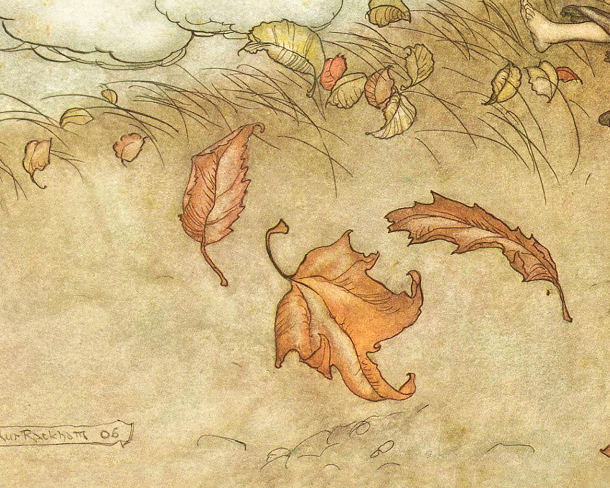 Fall Fairies Art Print | Arthur Rackham Illustration | Vintage Woodland ...