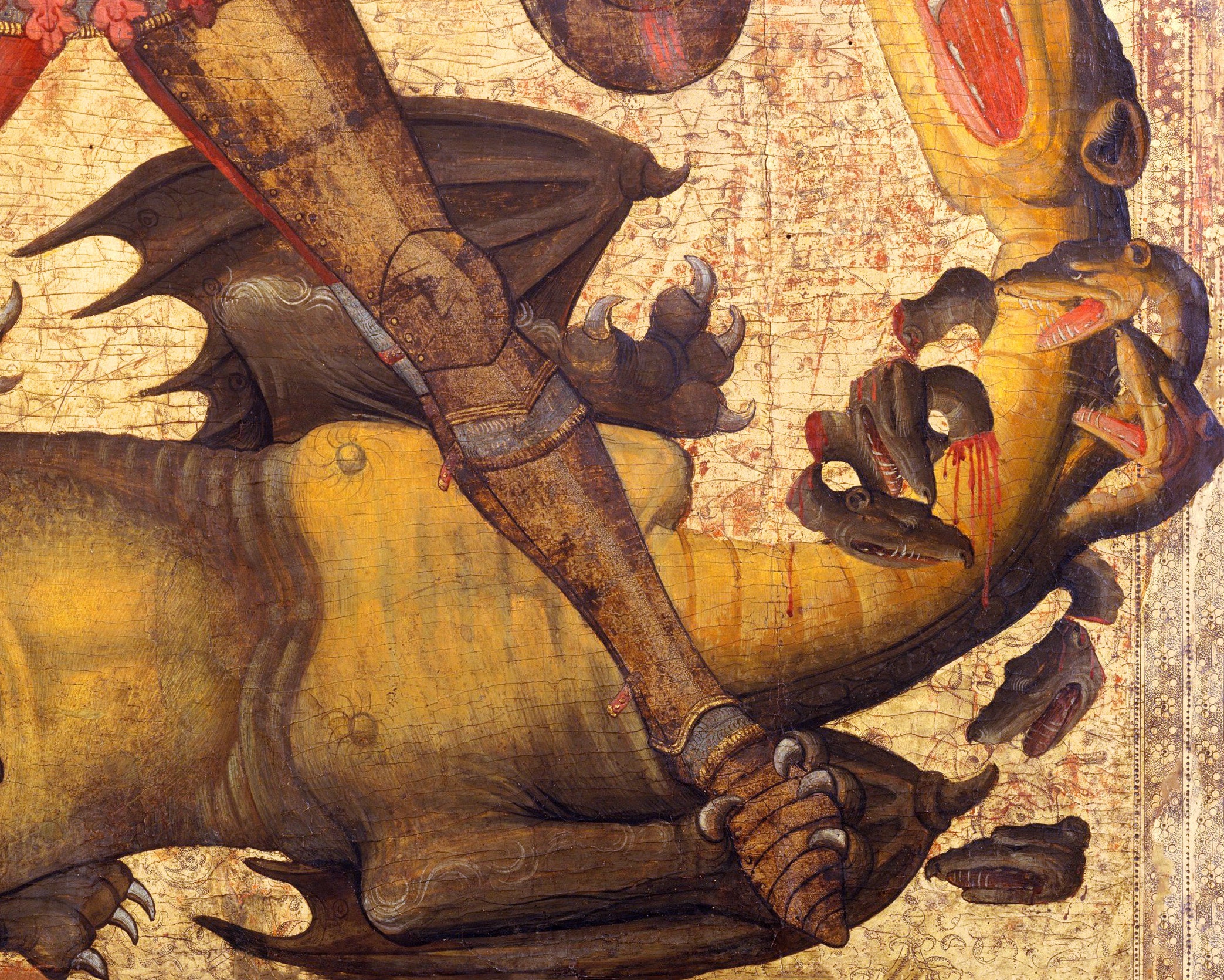 St. Michael and the Dragon Art Print: Medieval Knight, Spanish Painting ...