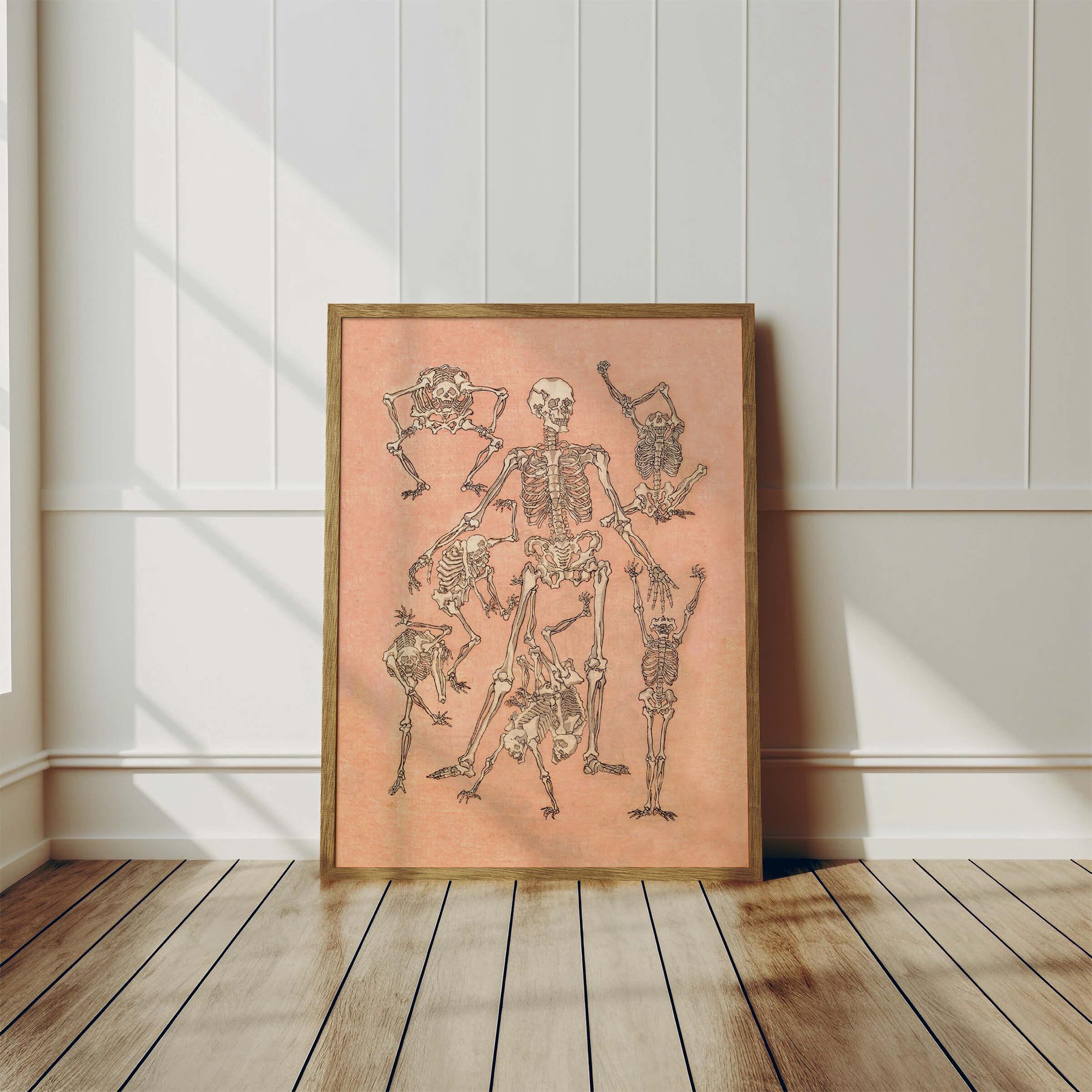 Japanese Dancing Skeletons - Etsy