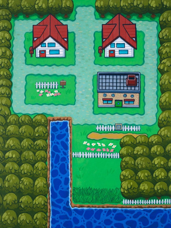 Pallet Town Limited Edition Print Etsy