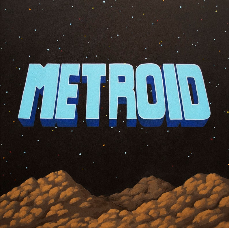 Metroid Title Screen Archival Print Etsy