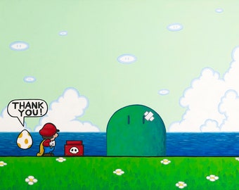 Super Mario World - Thank You- Tribute Archival Print