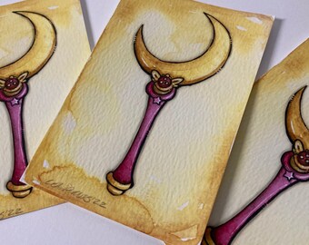 Magical Girl Moon Stick Mini Print