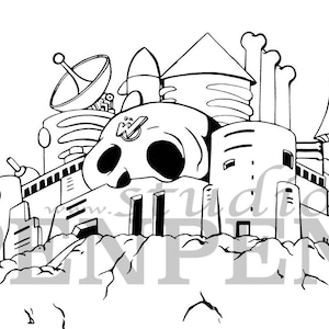 Wily&#39;s Castle Coloring Page Digital Download