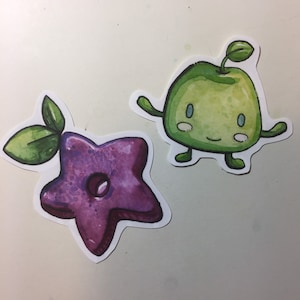 Junimo  & Stardrop Weatherproof Vinyl Sticker, Stardew Valley Harvest Moon