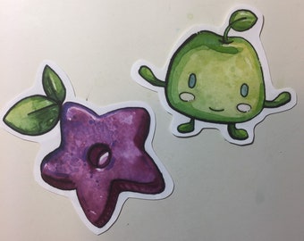 Junimo  & Stardrop Weatherproof Vinyl Sticker, Stardew Valley Harvest Moon
