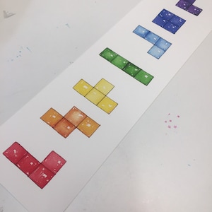 Rainbow Tetrads - Limited Edition Archival Print Tetris