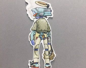 FLCL inspired limited edition art Sticker WEATHERPROOF