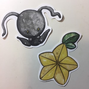 Heartless and Paopu Weatherproof Vinyl Sticker, Kingdom Hearts Inspired Laptop Sticker