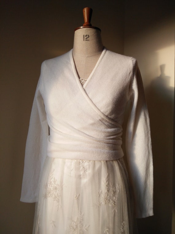 cashmere ballet wrap cardigan
