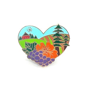 Wine Country Pin / Sonoma County Pin / Napa Pin / Northern California Hard Enamel Lapel Pin image 3