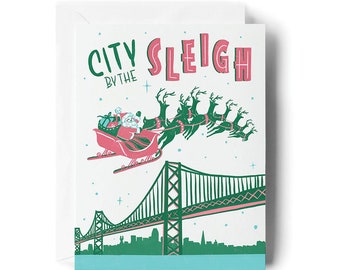 San Francisco Holiday Card / San Francisco Christmas Card / San Francisco Greeting Card / California Christmas Card
