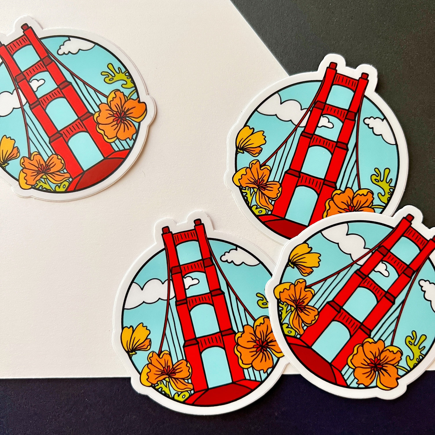 Sf Sticker San Francisco Vinyl Sticker / SF California Sticker / Golden Gate ...