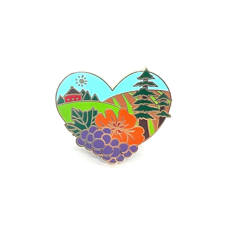 Wine Country Pin / Sonoma County Pin / Napa Pin / Northern California Hard Enamel Lapel Pin image 3