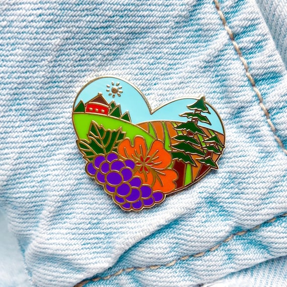 Wine Country Pin / Sonoma County Pin / Napa Pin / Northern California Hard Enamel Lapel Pin