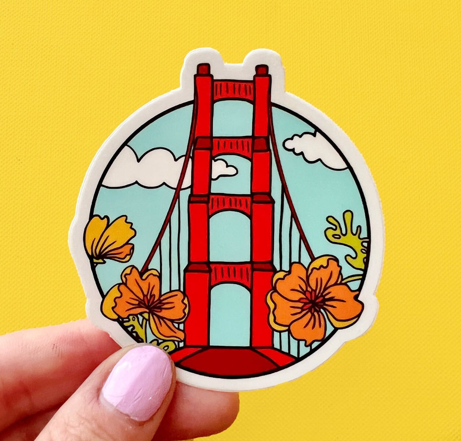 Sf Sticker San Francisco Vinyl Sticker / SF California Sticker / Golden Gate ...
