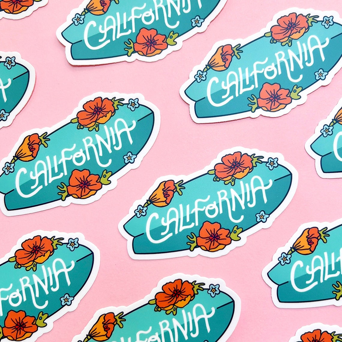 California Sticker Bundle / California Poppy Sticker Pack / California ...