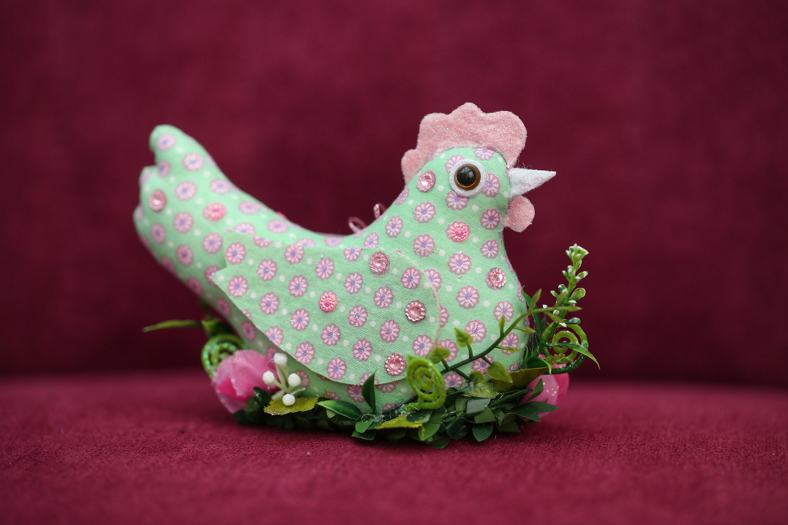 Chicken lover gift Chicken ornament Handmade chicken decor Etsy