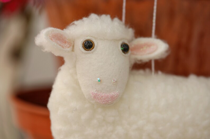 Sheep lovers gift Sheep decor Easter gift Hanging Fabric Sheep decoration Original Sheep Ornament Easter decor
