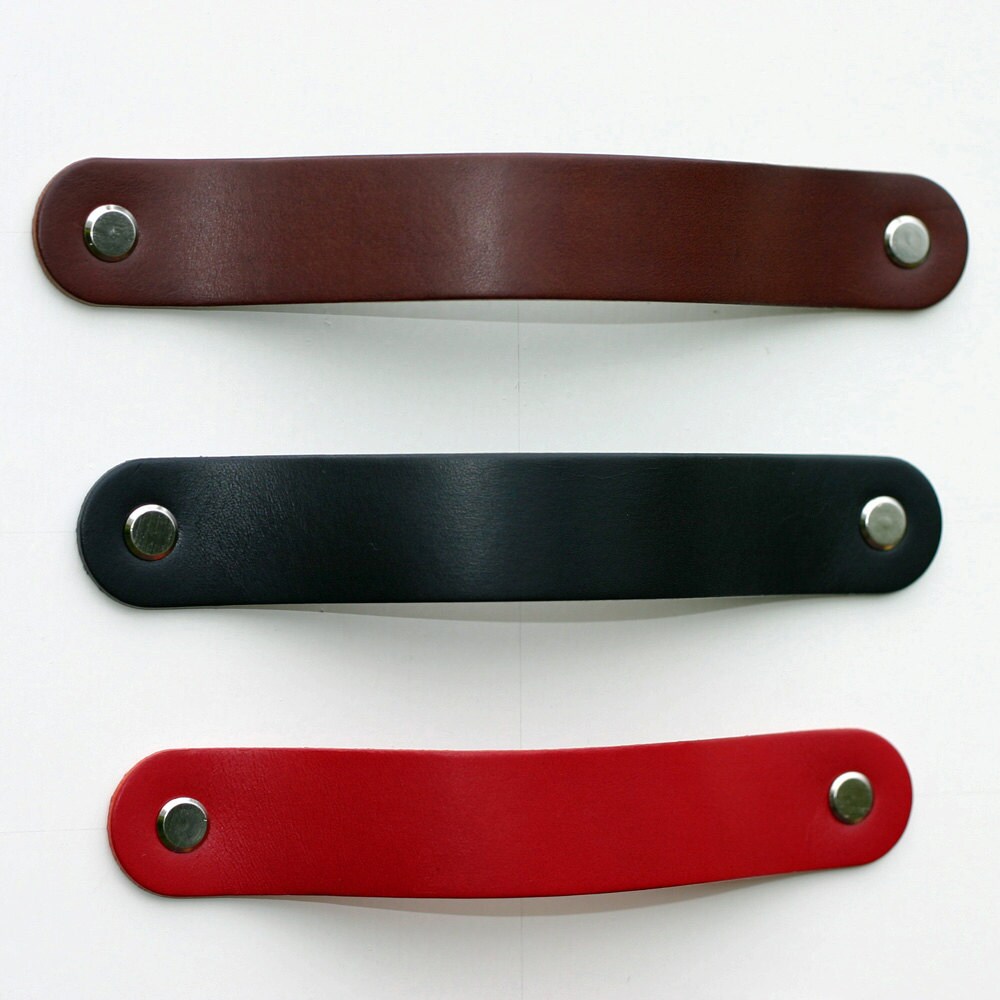 Leather Pulls Leather Handles Cupboard Handles Ikea Etsy