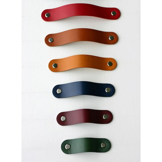 Verrassend genoeg vice versa Geef energie Leather Pulls Leather Cabinet Handles Cupboard Handles Ikea - Etsy België