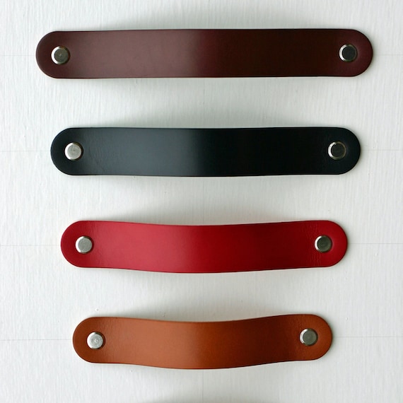 Leather Pulls Leather Cabinet Handles Cupboard Ikea - Etsy