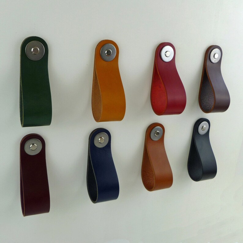 Leather Door Handles S7 Pulls Crafted in the UK Drawer Etsy UK