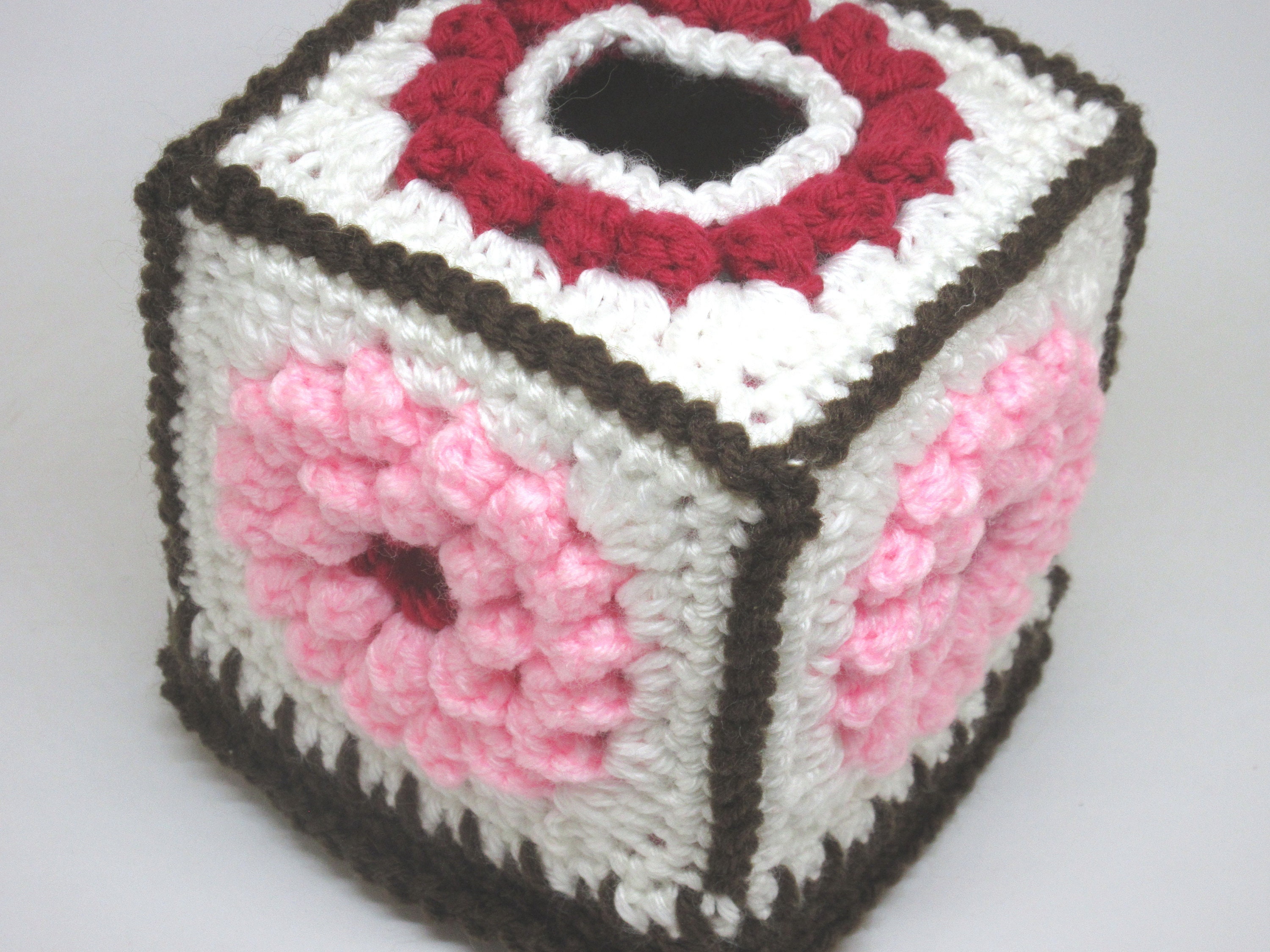 Crochet Ice Cream Sundae Tissue Cube Covers; Crocheted Banana ...
