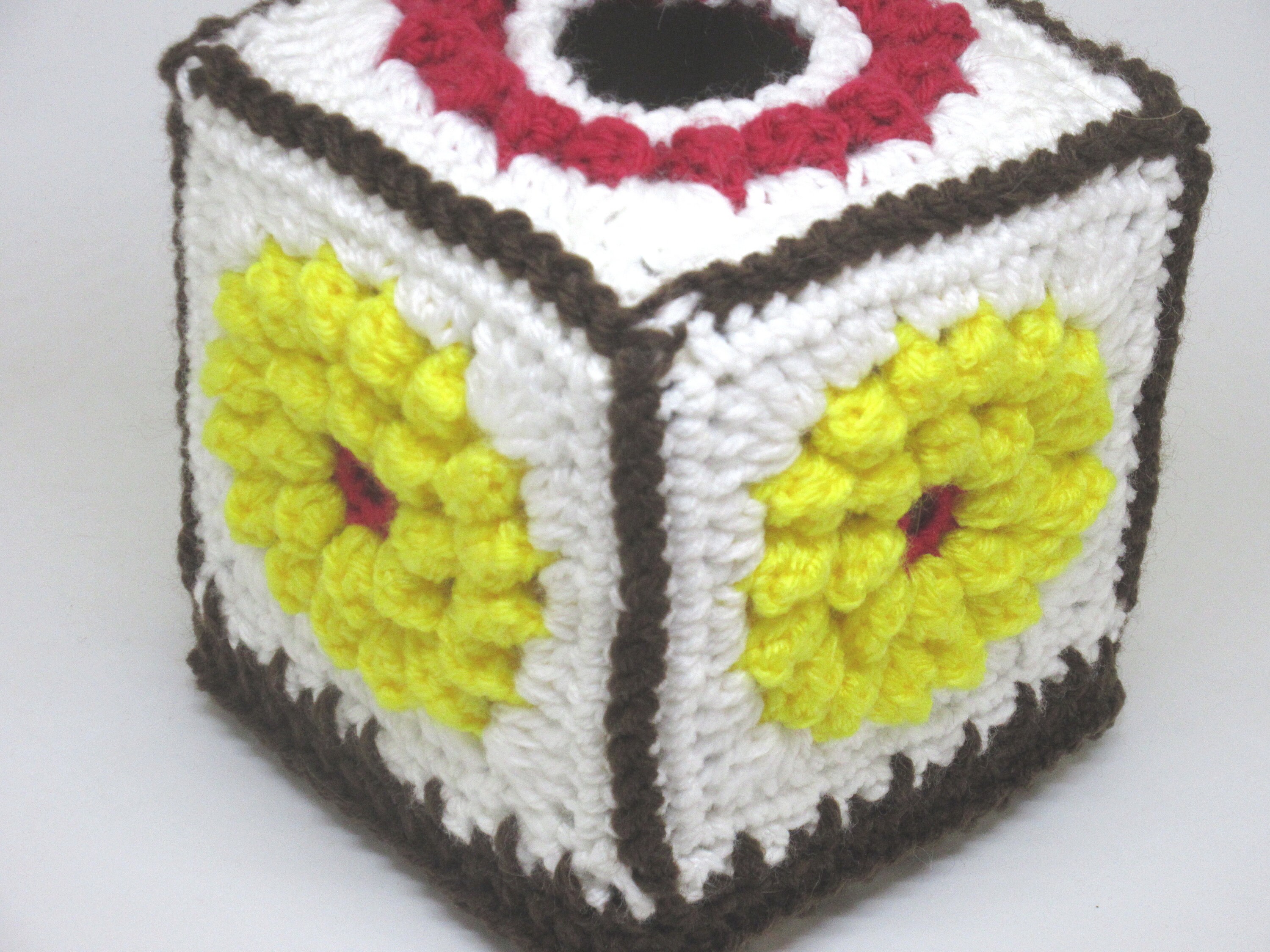 Crochet Ice Cream Sundae Tissue Cube Covers; Crocheted Banana ...
