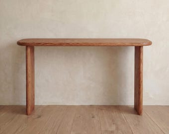 60" Console Table in Solid Wood | Minimalist Design and Customizable