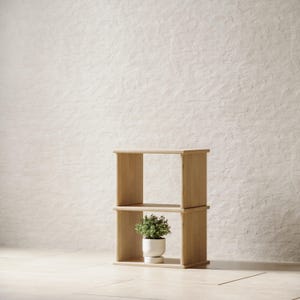 Nightstand Bookshelf in Solid Wood