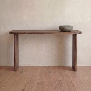60 inch console table in walnut