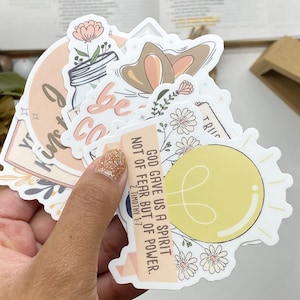 Faith Sticker Pack, Stickers, Christian, Encouraging Waterproof Vinyl Stickers, Laptop Stickers, Gifts for Women