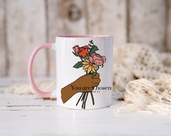Coffee Mug, Pink Mug, Affirmations/Scripture Mug, Gifts for Women