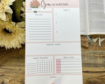Grow in Faith Weekly Planner Notepad