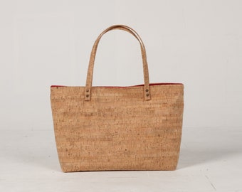 Cork Bag, Cork Bucket Bag, Cork Beach Bag, Casual Tote Bag, Cork Summer bag, Hobo Tote, Cork Tote Bag, Natural Bag, Summer Bag, Weekend Bag