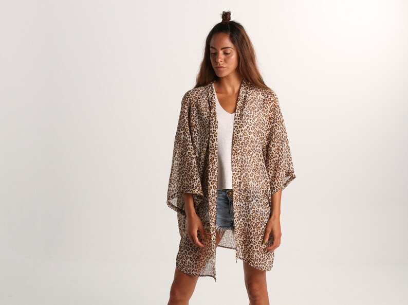 Animal Print Kimono Kimono Festival Summer Kimono Leopard Etsy